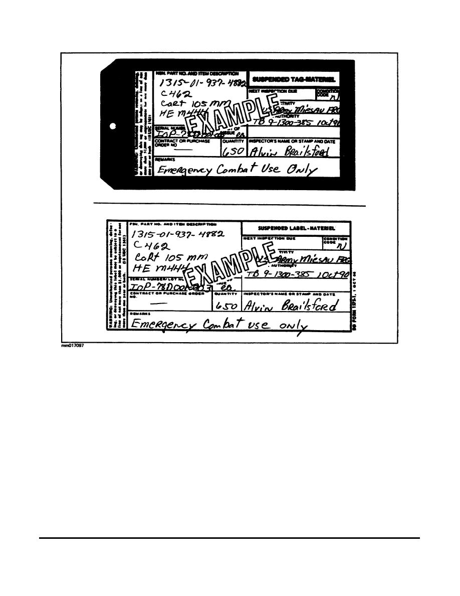 Figure 2 5 DD Form 1575 Suspended Tag Materiel And DD Form 1575 1